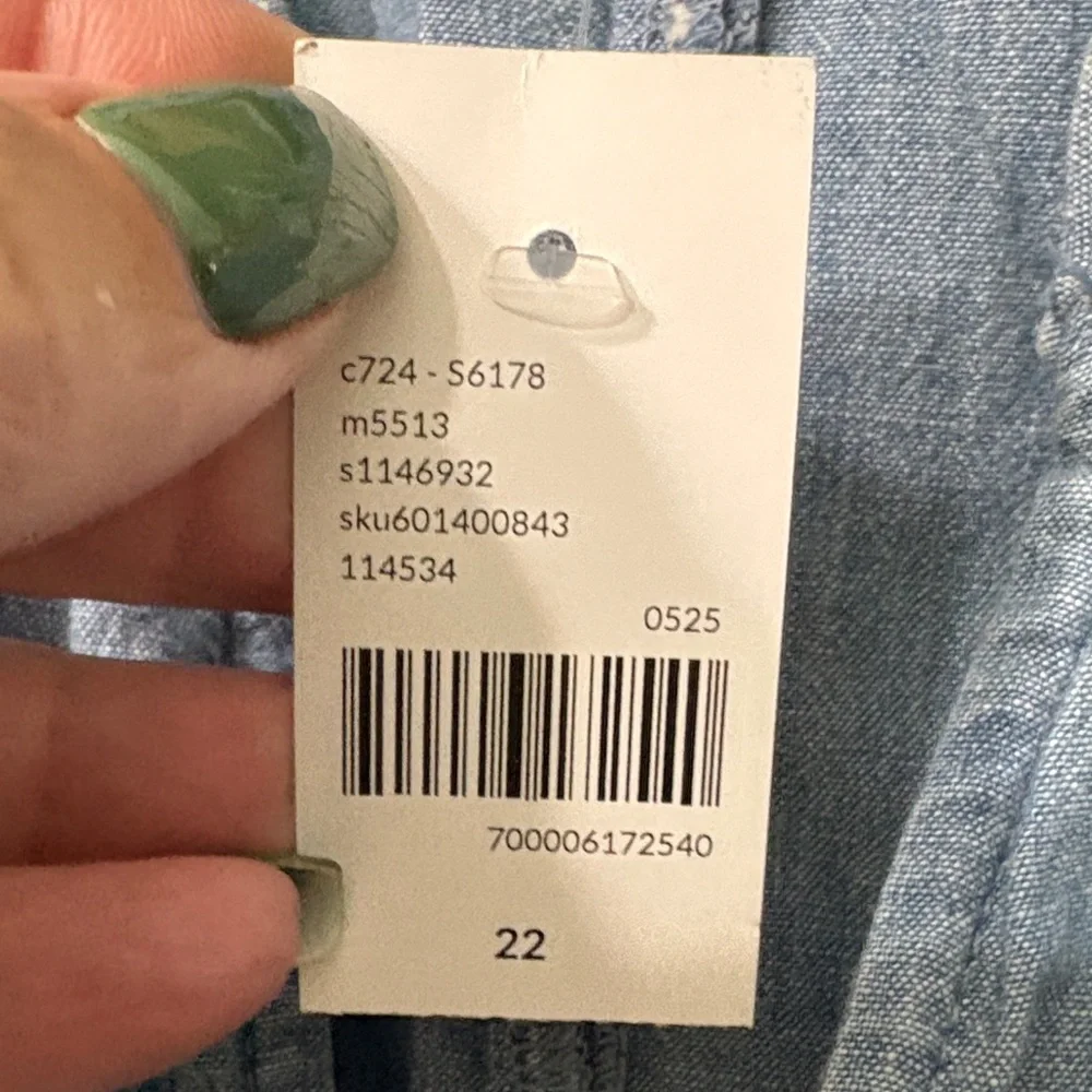 NWT Lane Bryant Light Blue Denim Mid Dress size 22 - Picture 3 of 11